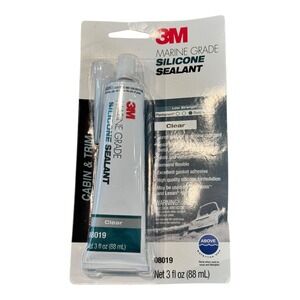 3M Marine‎ Grade Silicone Sealant, Clear, 3 fl oz, #08019